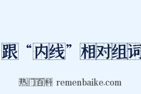 跟“内线”相对组词是什么意思的图片